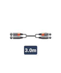 2XF-2XM300 Καλώδιο Ήχου 2 x XLR Female - 2 x XLR Male 3m (Τεμάχιο)