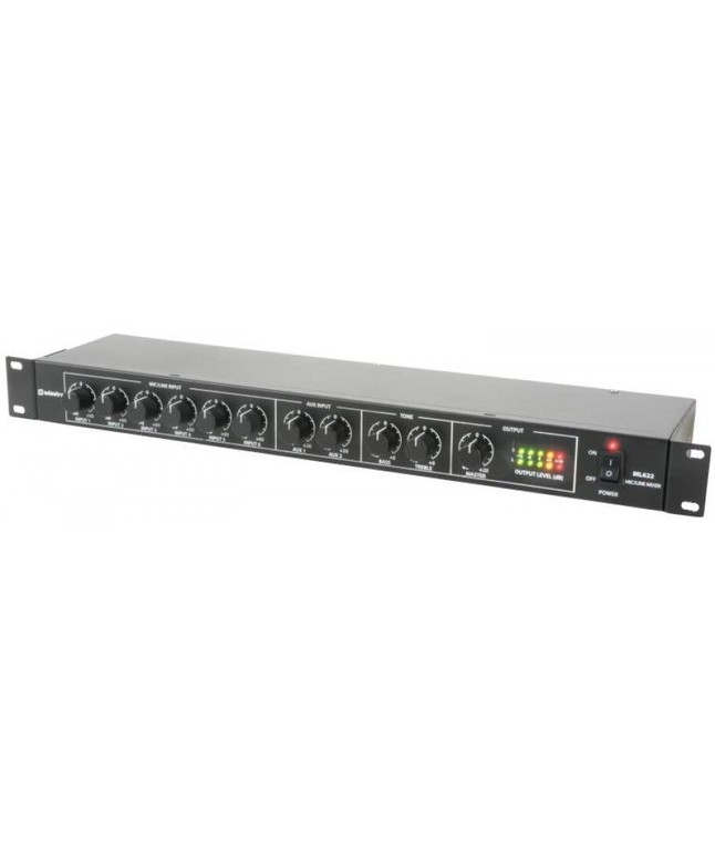 Adastra ML622 Compressor / Mixer Rack 1U με Mic-Line (Τεμάχιο)