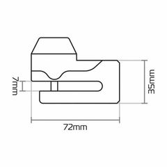 Κωδ.387226 ΚΛΕΙΔΑΡΙΑ ΔΙΣΚ Mini T Disk Lock Yellow 5.5mm LK291 OXFORD (OF49) DD (12) τηλ.215-215-8211