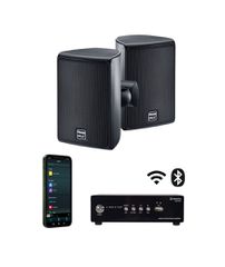 Adastra S260-WIFI+2*Magnat Symbol X 130 Ενισχυτής με 2 Αδιάβροχα Επιτοίχια Ηχεία 5,25'' Μαύρο (Σετ)