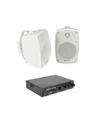 Adastra Smart Pack Outdoor2 Πακέτο με Στερεοφωνικό Ενισχυτή A200 και 2 Επιτοίχια Ηχεία BH3-W Λευκά (Σετ)