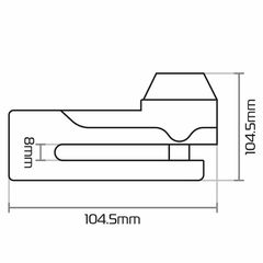 Κωδ.387410 ΚΛΕΙΔΑΡΙΑ ΔΙΣΚ Τ ΜΕ ΤΣΑΝΤΑΚΙ Titan 10mm Pin Disc Lock Black incl. Pouch 10mm LK485 OXFORD (OF51) DD τηλ.215-215-8211