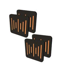 Audiodesigner Ecoplan Sounder Line Black/Orange Ηχοαπορροφητικά Πάνελ Πολυεστέρα 600x600x40 mm / 1.44 τ.μ. (4 Τεμάχια)