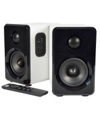 AvLink ABS35WHT Ενεργά Bluetooth Ηχεία Βιβλιοθήκης 3.5" 15W RMS Λευκά με USB, MicroSD (Ζεύγος)