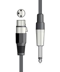 Chord 190.085UK Καλώδιο Μικροφώνου XLR Θηλυκό - 6.3mm Mono Jack 1.5m (Τεμάχιο)