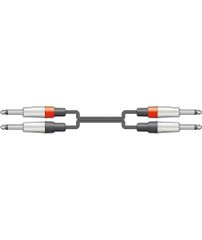 Chord 2M6J-J300 Καλώδιο Ήχου 2 x 6.3mm Mono Jack Plugs - 2 x 6.3mm Mono Jack Plugs 3m (Τεμάχιο)