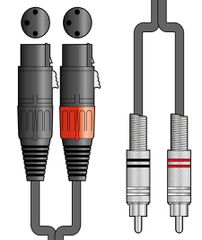 Chord 2R-2XF150 Kαλώδιο Ήχου 2 x XLR Female - 2 x RCA Plugs 1.5m (Τεμάχιο)