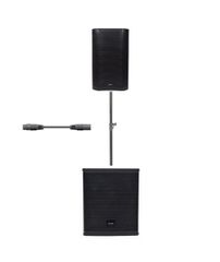 Citronic CB1012A Πακέτο Ενεργών Ηχείων 10'' με Ξύλινη MDF Καμπίνα και Subwoofer 12'' (Σετ) MonoSound E CB1012A Mono Active Speaker PA Bundle CUBA-10A + CASA-12BA[products ids="2022145, 2026967, 201811