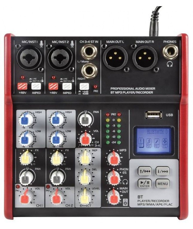 Citronic CSM‑4 Compact Μίκτης 4 Καναλιών με USB / Bluetooth (Τεμάχιο)