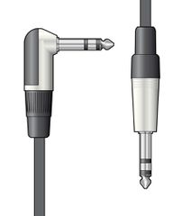 Citronic S6J-90J300 Καλώδιο ήχου 6,3mm TRS Right Angle Jack - 6,3mm TRS Jack 3m (Τεμάχιο)