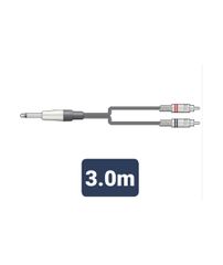 M6J-2R300 Καλώδιο Ήχου 6.3mm Mono Jack Plug - 2 x RCA Plugs 3m (Τεμάχιο)
