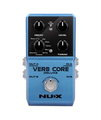 NUX VERBCOREDLX Verb Core Deluxe Pedal Verb Core Deluxe offers 8 different reverb effects in a single, straightforward stomp box format. A selection of classic and contemporary reverb types are availa