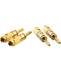 Oehlbach Banana Plugs B1 μέχρι 10 mm² Χρυσό (Σετ 4 τεμάχια)