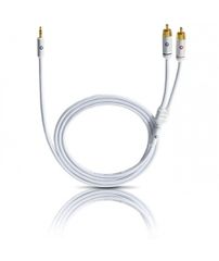 Oehlbach i-Connect J Καλώδιο ήχου φορητής συσκευής 3.5mm Jack - 2 x RCA 1.5m White (Τεμάχιο)