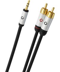 Oehlbach i-Connect J Καλώδιο ήχου φορητής συσκευής 3.5mm Jack - 2 x RCA 3m Black (Τεμάχιο)