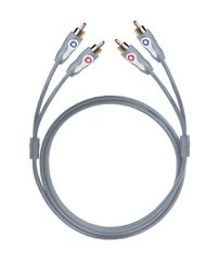 Oehlbach LF audio RCA cable 2xRCA - 2xRCA 1m Anthracite (Τεμάχιο)