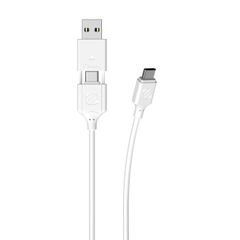 Scosche CCA4WT-SP Strikeline 2-in-1 Charge and Sync Cable 1,2m
