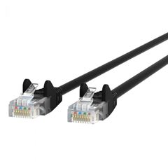 BELKIN A3L793bt01MBKHS CABLE, CAT5E, STP, RJ45M/M, 1M, BLK, PATCH, SNAGLESS - Καλώδιο Ethernet patch με επιπλέον χώρο κεφαλής-Για σύνδεση σε LAN ή Διαδίκτυο-Λειτουργεί με δίκτυα 10/100/1000BASE-T-Βύσμ