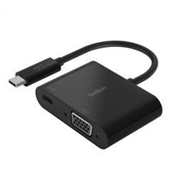 BELKIN AVC001btBK USB-C TO VGA adapter, 60W PD, BLK