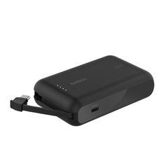 BELKIN BPB024hqBK BOOSTCHARGE POWER BANK 20K, 30W PD with integrated USB-C Cable, Black