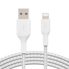 BELKIN CAA002bt2MWH Lightning to USB-A Cable_Braided, 2M, White