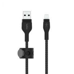 BELKIN CAA010bt1MBK BOOST CHARGE USB-A to LTG_Braided silicone, 1M, Black