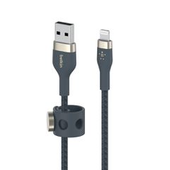 BELKIN CAA010bt1MBL BOOST CHARGE USB-A to LTG_Braided silicone, 1M, Blue