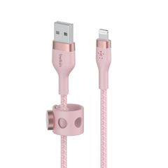 BELKIN CAA010bt2MPK BOOST CHARGE USB-A to LTG_Braided silicone, 2M, Pink