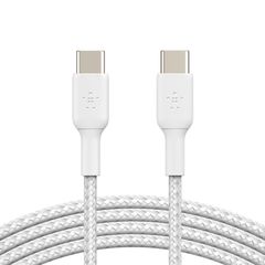 BELKIN CAB004bt2MWH2PK USB-C to USB-C Cable_Braided, 2M, White, 2pack