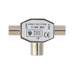 BELKIN F3Y067bt SPLITTER, ANTENNA, TV, COAX/2xCOAX, F/M, GOLD-PLATED