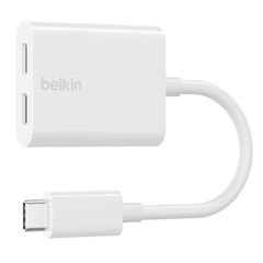 BELKIN F7U081btWH Dual USB-C Charge Adapter, White