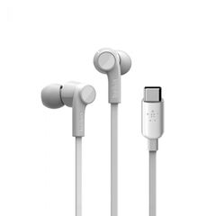BELKIN G3H0002btWHT USB-C, In-Ear Headphones, WHITE Η ΜΟΥΣΙΚΗ ΣΟΥ, ΚΑΛΥΤΕΡΗ ΑΠΟ ΠΟΤΕΜε υψηλή ποιότητα ήχου, μέγιστη άνεση, βέλτιστη εφαρμογή και εξαιρετική ανθεκτικότητα, τα ROCKSTAR με σύνδεση USB-C