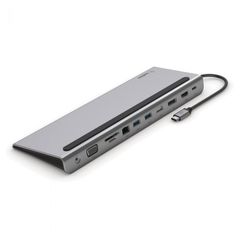 BELKIN INC004btSGY USB-C 11-IN-1 MULTIPORT DOCK/HUB Ο απόλυτος σταθμός εργασίαςΜετατρέψτε το USB-C laptop σας στον απόλυτο σταθμό εργασίας επιλέγοντας τον σταθμό σύνδεσης USB-C 11-in-1 Multiport Dock.