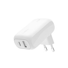 BELKIN WCB009VFWH 42W PD/PPS Dual Standalone Home Charger (30W USB-C & 12W USB-A)