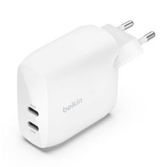 BELKIN WCB010vfWH Dual 30W USB-C PD PPS Wall Charger (60W), WHT