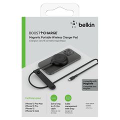 BELKIN WIA005vfBK Magnetic Portable Wireless Charger Pad - with PSU, 7.5W, Black