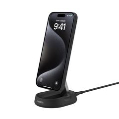 BELKIN WIA008VFBK BOOST^CHARGE Folding Wireless Charging Stand with Qi2/MagSafe Compatible 15w, Black