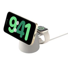 BELKIN WIZ020vfH37 BOOST^CHARGE 2in1 Wireless Charging Stand with MagSafe 15w, Sand Ταχεία και ασφαλής ασύρματη φόρτισηΕκμεταλλευτείτε τη δύναμη της τεχνολογίας MagSafe για ταχεία ασύρματη φόρτιση του