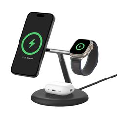 BELKIN WIZ023vfBK BOOST^CHARGE Pro 3-in-1 Magnetic Stand with Qi2, Black Φόρτιση έως και 2 φορές πιο γρήγορη με Qi2Η νέα τεχνολογία ασύρματης φόρτισης είναι επιτέλους εδώ: γνωρίστε το Qi2. Συμβατή με