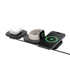 BELKIN WIZ024hqBK BOOSTCHARGE PRO 3-in-1 Magnetic Wireless Charging Travel Pad with Qi2 15W, with 5 travel tips Ασύρματη Φόρτιση 3-σε-1 με Εν κινήσει: Ο Απόλυτος Ταξιδιωτικός ΣύντροφοςΦορτίστε όλες τι