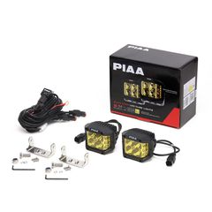 PIAA DKQE30 Quad Edge Cube lamp kit 24W / 3540lm per lamp 2500K Yellow Wide Angle Driving Beam