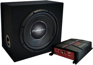 PIONEER GXT-3730B-SET Subwoofer and amplifier package, including 30 cm subwoofer in sealed enclosure, 2-channel bridgeable amplifier and