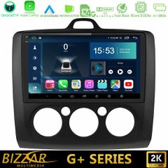 BIZZAR U-G-FD0041MB G+ Series Ford Focus Manual AC 8core Android14 6+128GB Navigation Multimedia 9" (Μαύρο Χρώμα)
