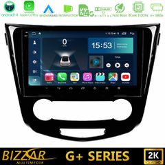 BIZZAR U-G-NS0004M G+ Series Nissan Qashqai J11 (Manual A/C) 8core Android14 6+128GB Navigation Multimedia Tablet 10"