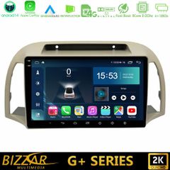 BIZZAR U-G-NS0012 G+ Series Nissan Micra K12 2002-2010 8core Android14 6+128GB Navigation Multimedia Tablet 9"