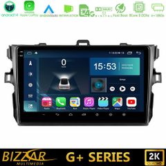 BIZZAR U-G-TY0502 G+ Series Toyota Corolla 2007-2012 8core Android14 6+128GB Navigation Multimedia Tablet 9"