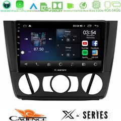 CADENCE U-X-BM1011 X Series BMW 1Series E81/E82/E87/E88 (MANUAL A/C) 8core Android 14 4+64GB Navigation Multimedia Tablet 9"