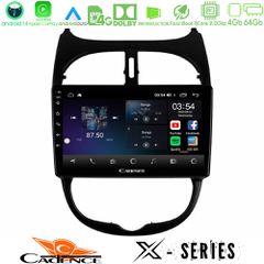 CADENCE U-X-PG0540 X Series Peugeot 206 8core Android 14 4+64GB Navigation Multimedia Tablet 9"