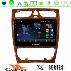 CADENCE U-X-MB0925W X Series Mercedes C Class (W203) 8core Android 14 4+64GB Navigation Multimedia 9" (Wooden Style)