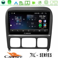 CADENCE U-X-MB0765B X Series Mercedes S Class 1999-2004 (W220) 8core Android 14 4+64GB Navigation Multimedia Tablet 9"